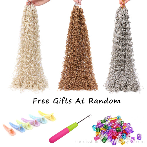 Wholesale Colorful Brown Micro Box Braids ZIZI 50g 28" Curly Crochet Braids Synthetic Hair Extensions Hair For Russian Women
